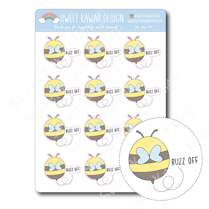 Kawaii Bee Stickers - Buzz Off