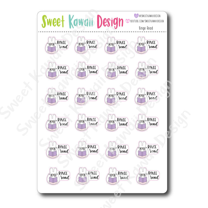 Kawaii Binge Read Stickers