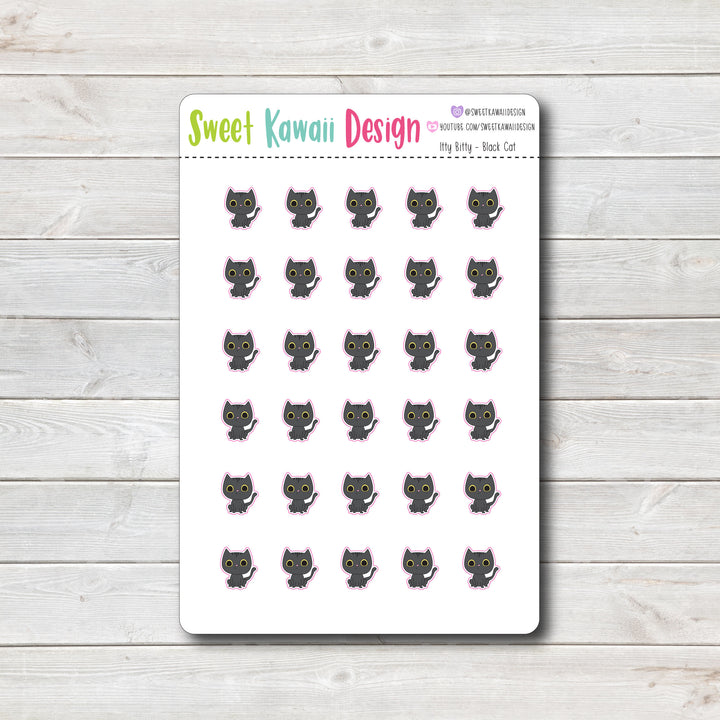 Kawaii Black Cat Stickers