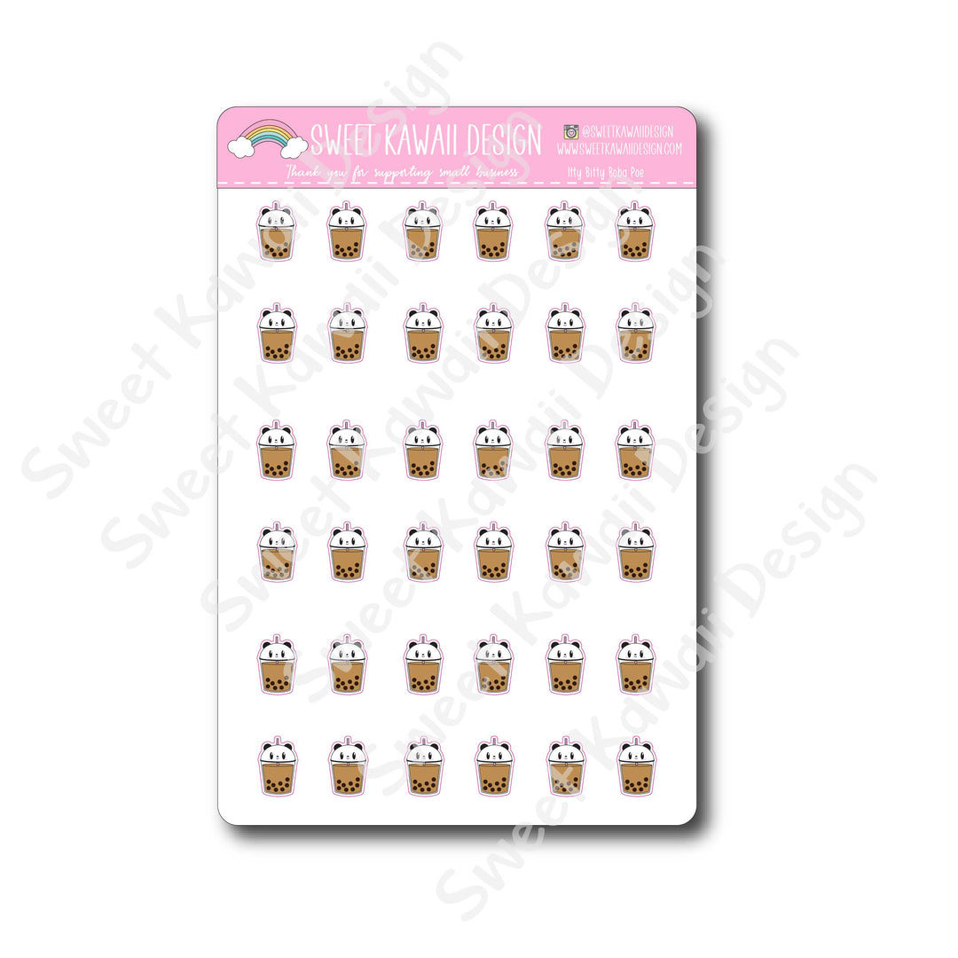Kawaii Boba Poe Stickers