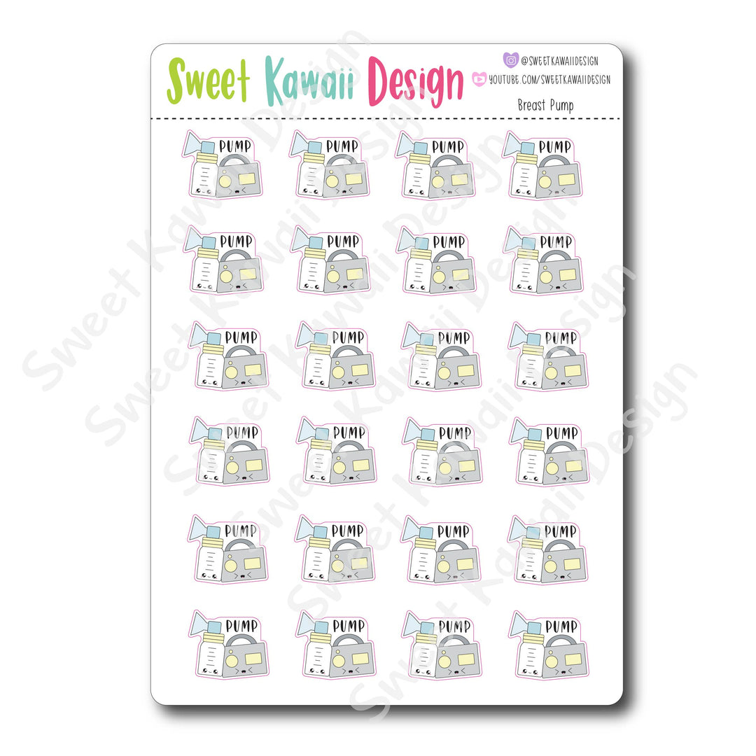 Kawaii Breast Pump Stickers