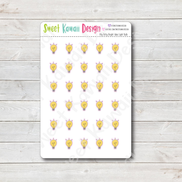 Kawaii Bright Idea Light Bulb Stickers