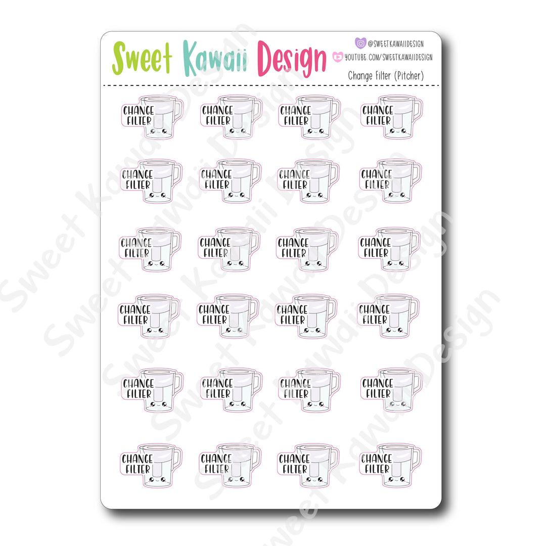 Kawaii Change Filter (Pitcher) Stickers