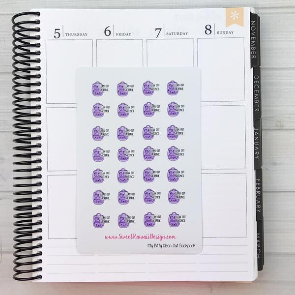 Kawaii Clean Out Backpack Stickers