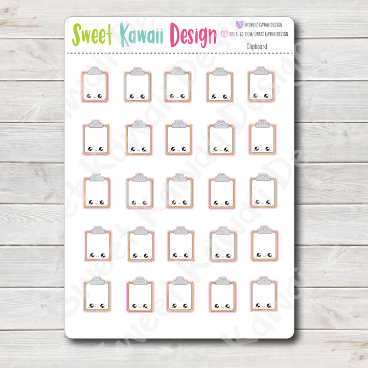 Kawaii Clipboard Stickers