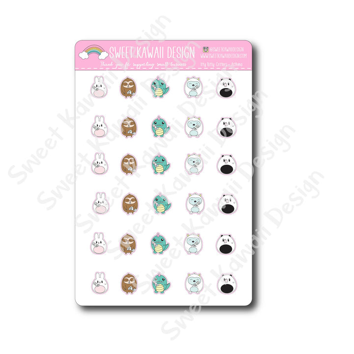 Kawaii Critter Stickers - Asthma