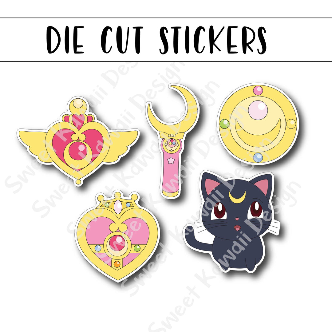 Kawaii Sailor Accessories Diecut Sticker Set