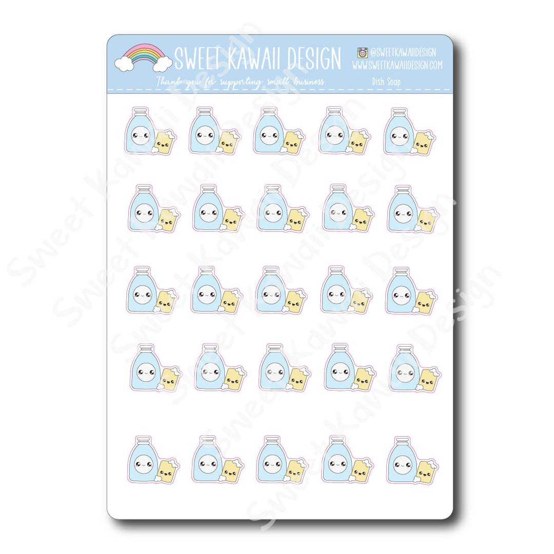 Kawaii Dish Soap Stickers