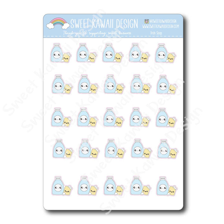 Kawaii Dish Soap Stickers