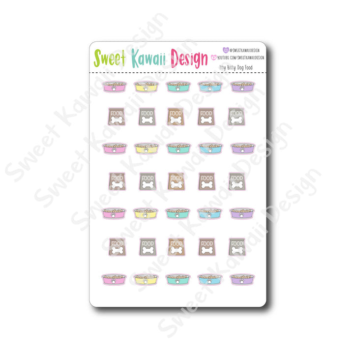 Kawaii Dog Food Stickers