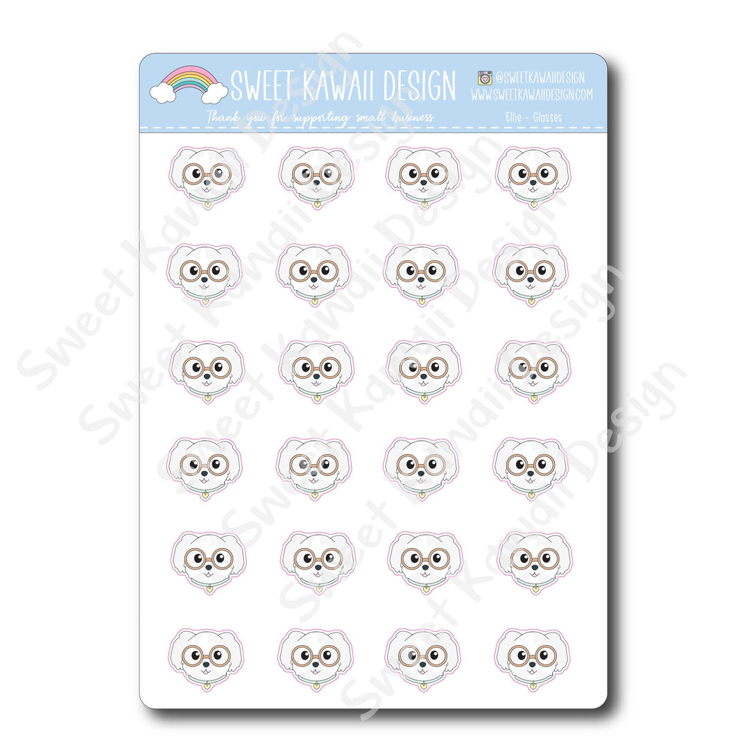 Kawaii Ellie Stickers - Glasses