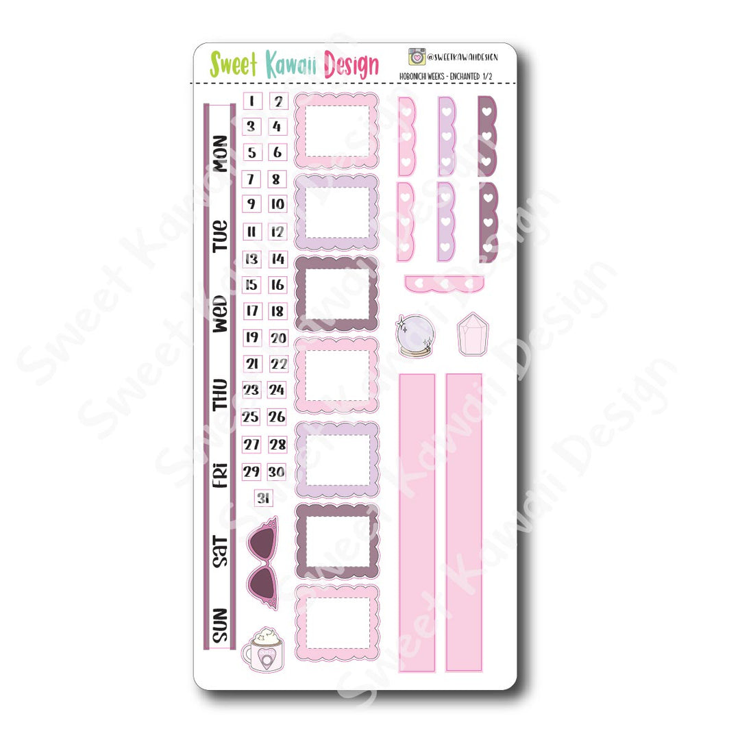 Kawaii Hobonichi Weeks Stickers - Enchanted