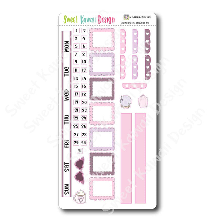 Kawaii Hobonichi Weeks Stickers - Enchanted