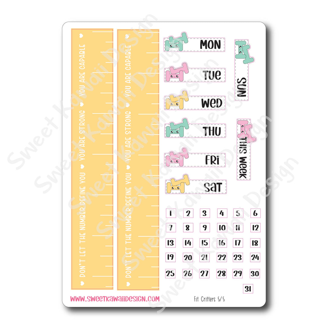 Weekly Kit  - Fit Critters 21