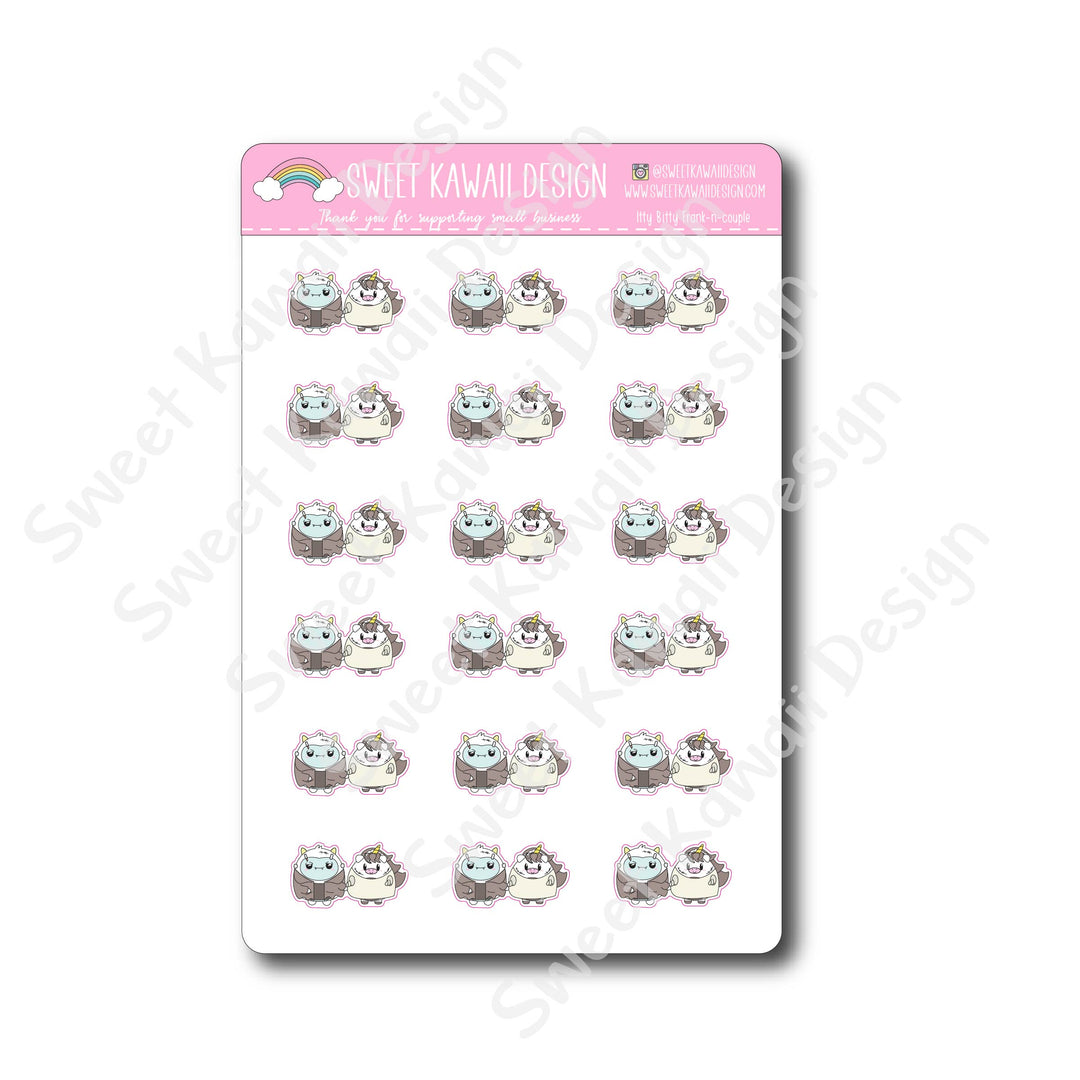 Kawaii Frank-n-couple Stickers