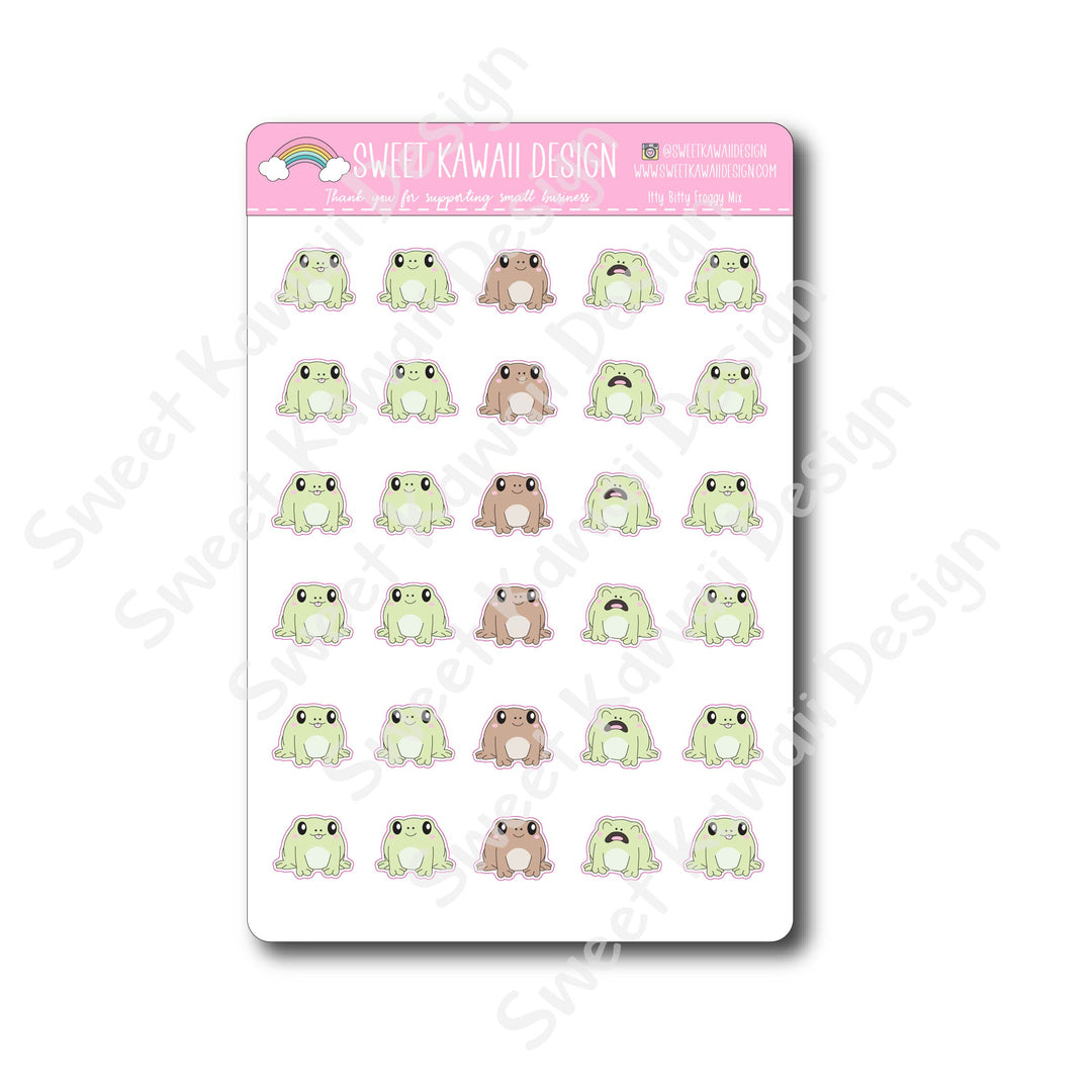 Kawaii Froggy Stickers - Mix