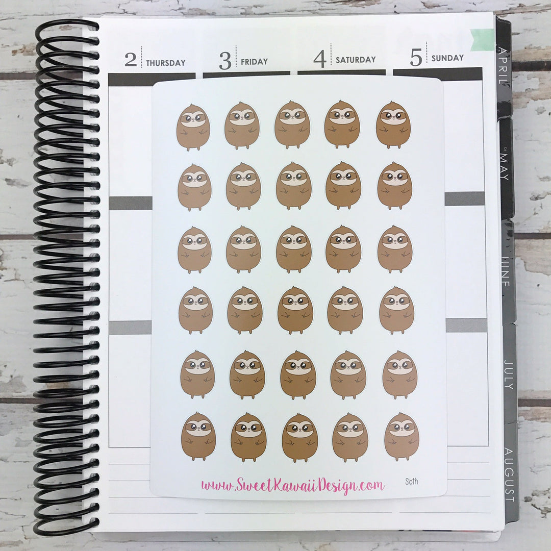 Kawaii Sloth Stickers