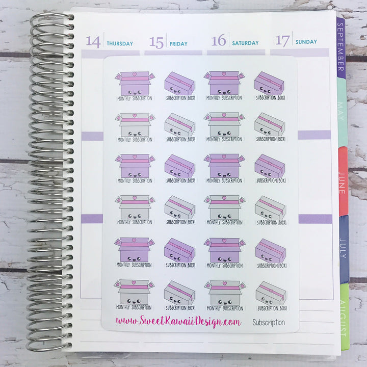 Kawaii Subscription Box Stickers