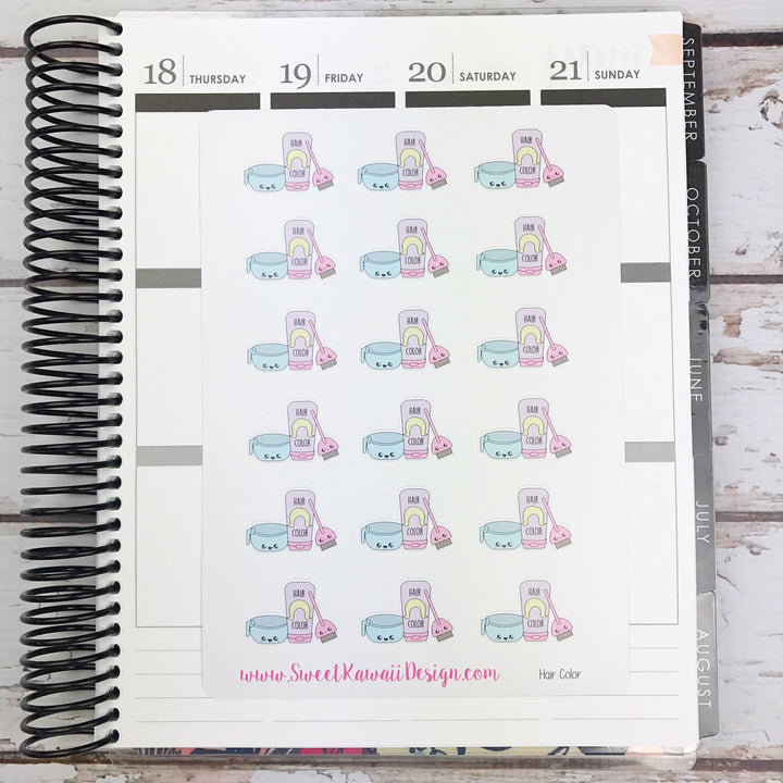Kawaii Hair Color Stickers