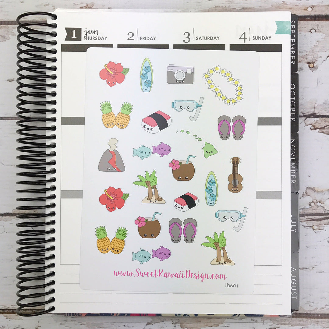 Kawaii Hawai'i Stickers
