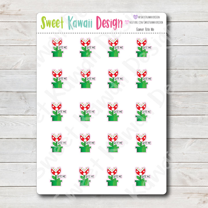 Kawaii Gamer Stickers - Bite Me