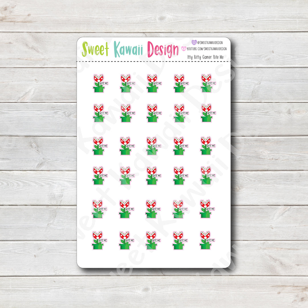 Kawaii Gamer Stickers - Bite Me