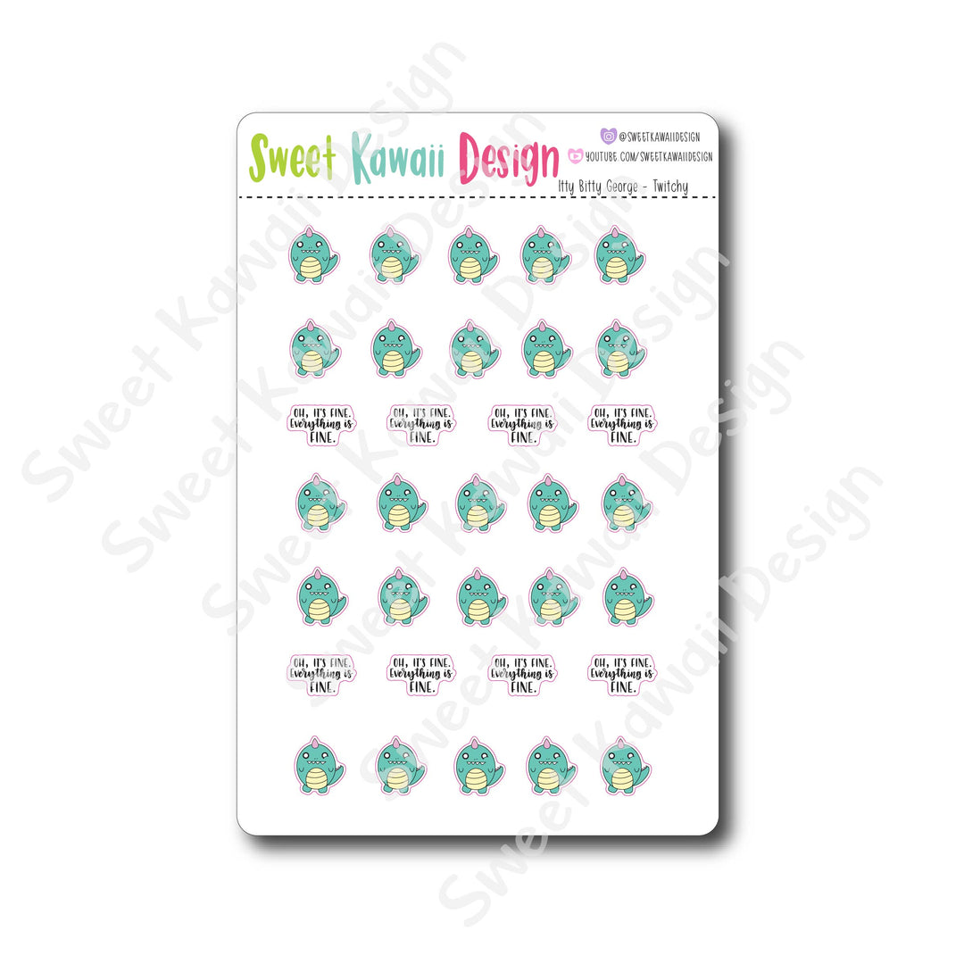 Kawaii George Stickers - Twitchy