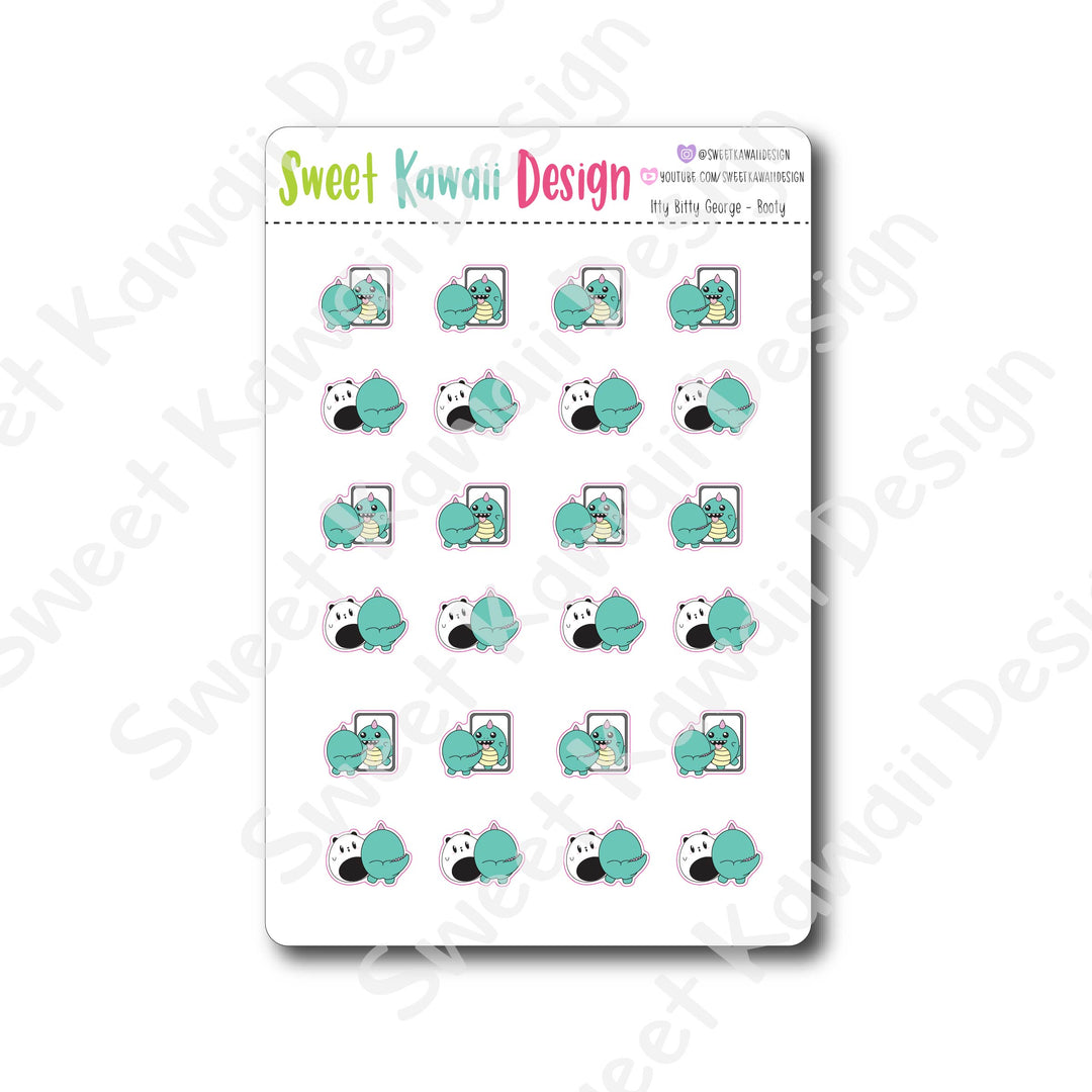 Kawaii George Stickers - Booty
