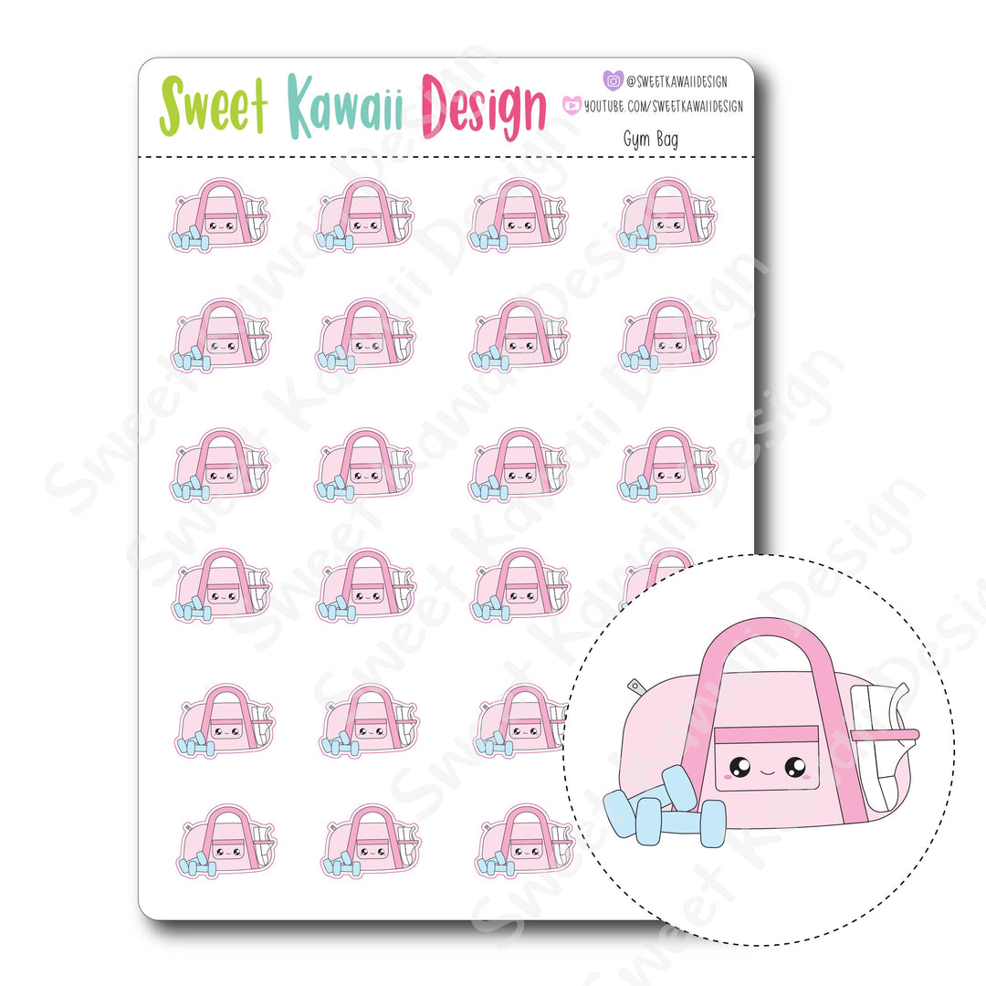 Kawaii Gym Bag Stickers