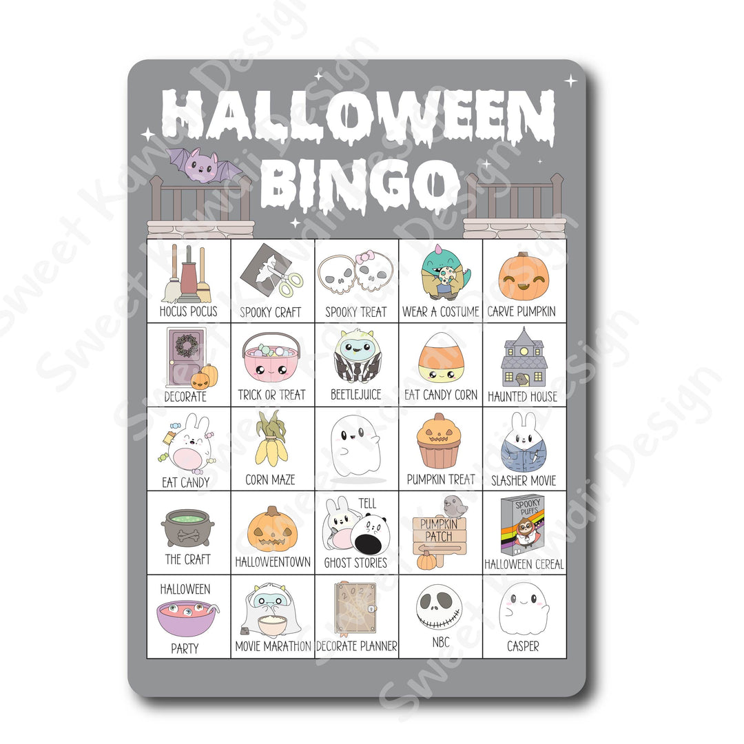 Kawaii Jumbo Sticker - Halloween Bingo (5x7)