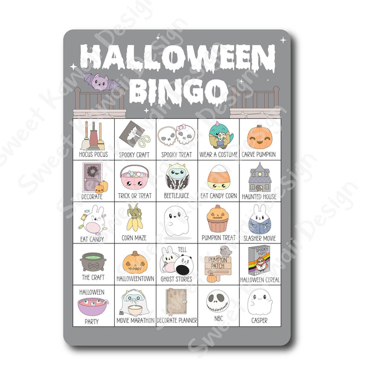 Kawaii Jumbo Sticker - Halloween Bingo (5x7)