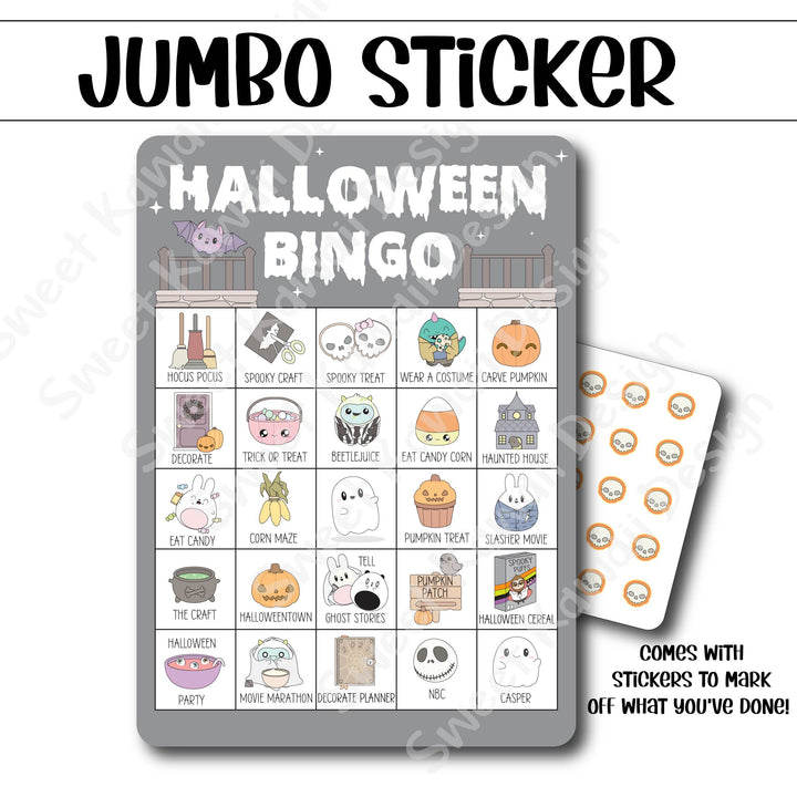 Kawaii Jumbo Sticker - Halloween Bingo (5x7)