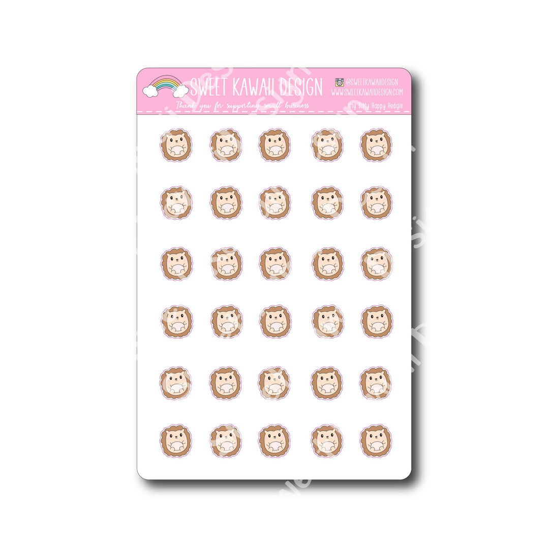 Kawaii Happy Hedgie Stickers