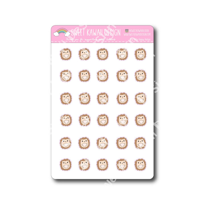 Kawaii Happy Hedgie Stickers