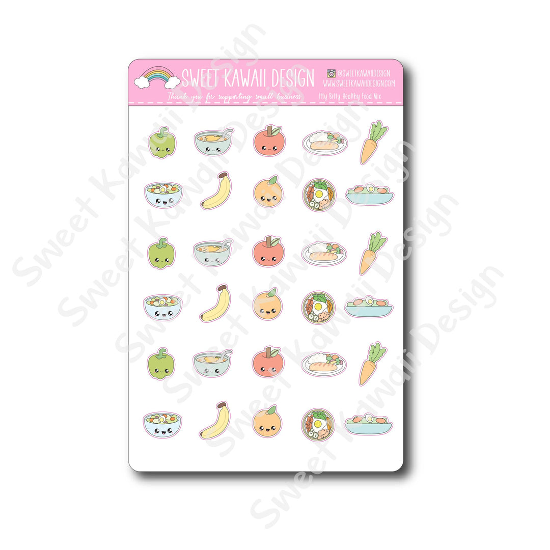 Kawaii Healthy Food Stickers
