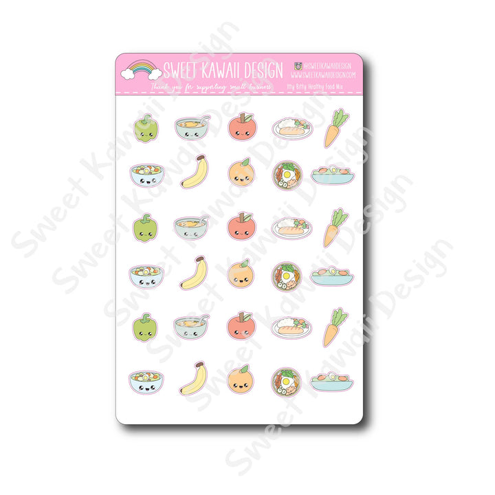 Kawaii Healthy Food Stickers
