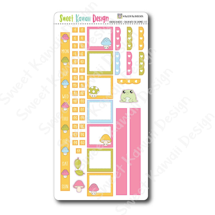 Kawaii Hobonichi Weeks Stickers - Chillin' With The Gnomies