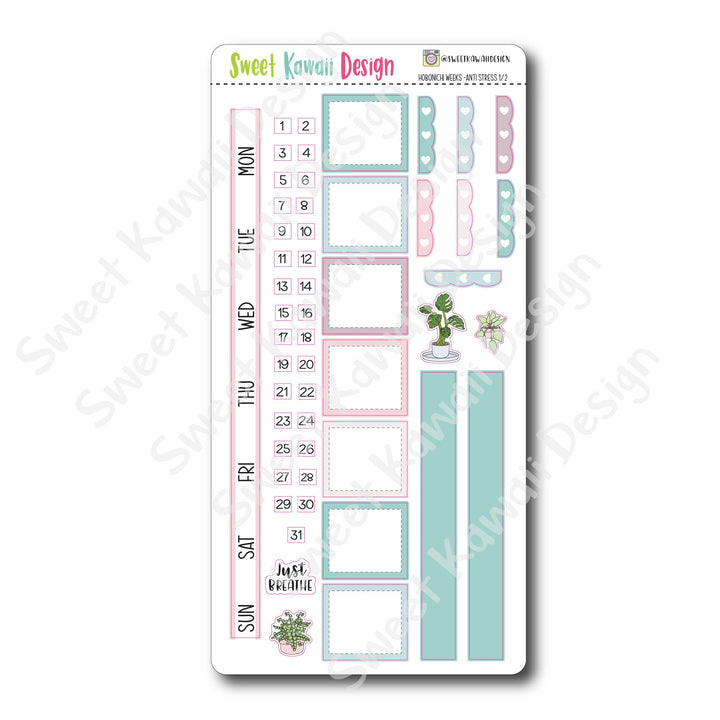 Kawaii Hobonichi Weeks Stickers - Anti Stress