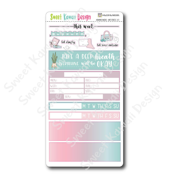 Kawaii Hobonichi Weeks Stickers - Anti Stress