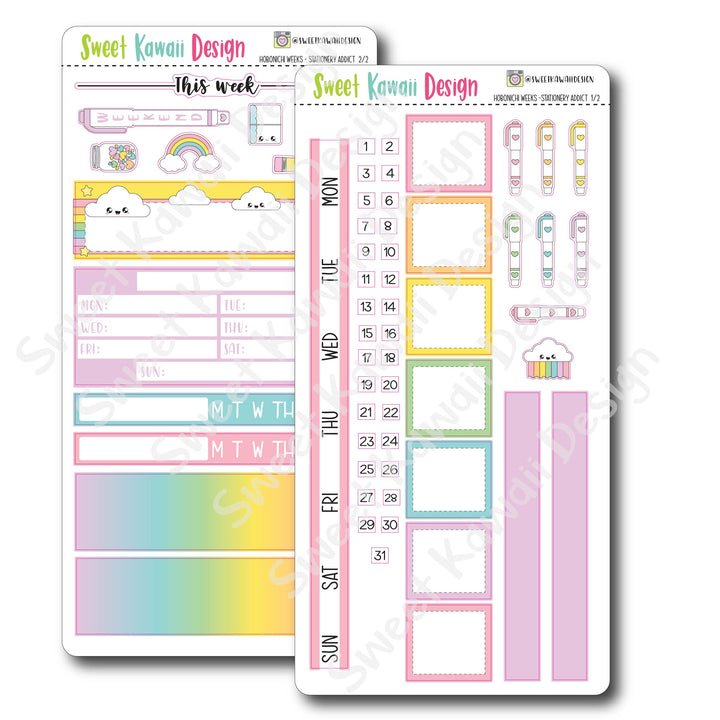 Kawaii Hobonichi Weeks Stickers - Stationery Addict