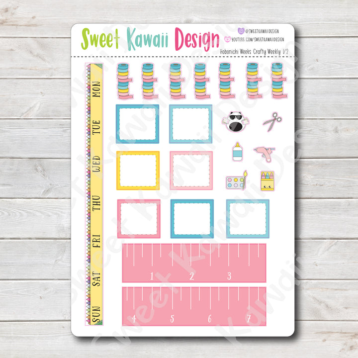 Kawaii Hobonichi Weeks Stickers - Crafty Kit