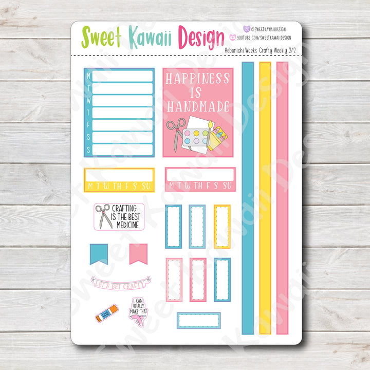 Kawaii Hobonichi Weeks Stickers - Crafty Kit