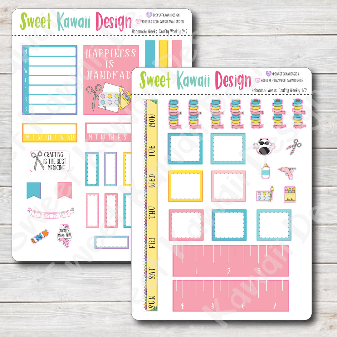 Kawaii Hobonichi Weeks Stickers - Crafty Kit