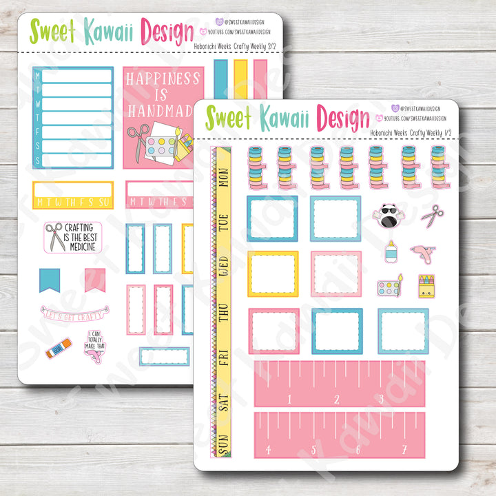 Kawaii Hobonichi Weeks Stickers - Crafty Kit