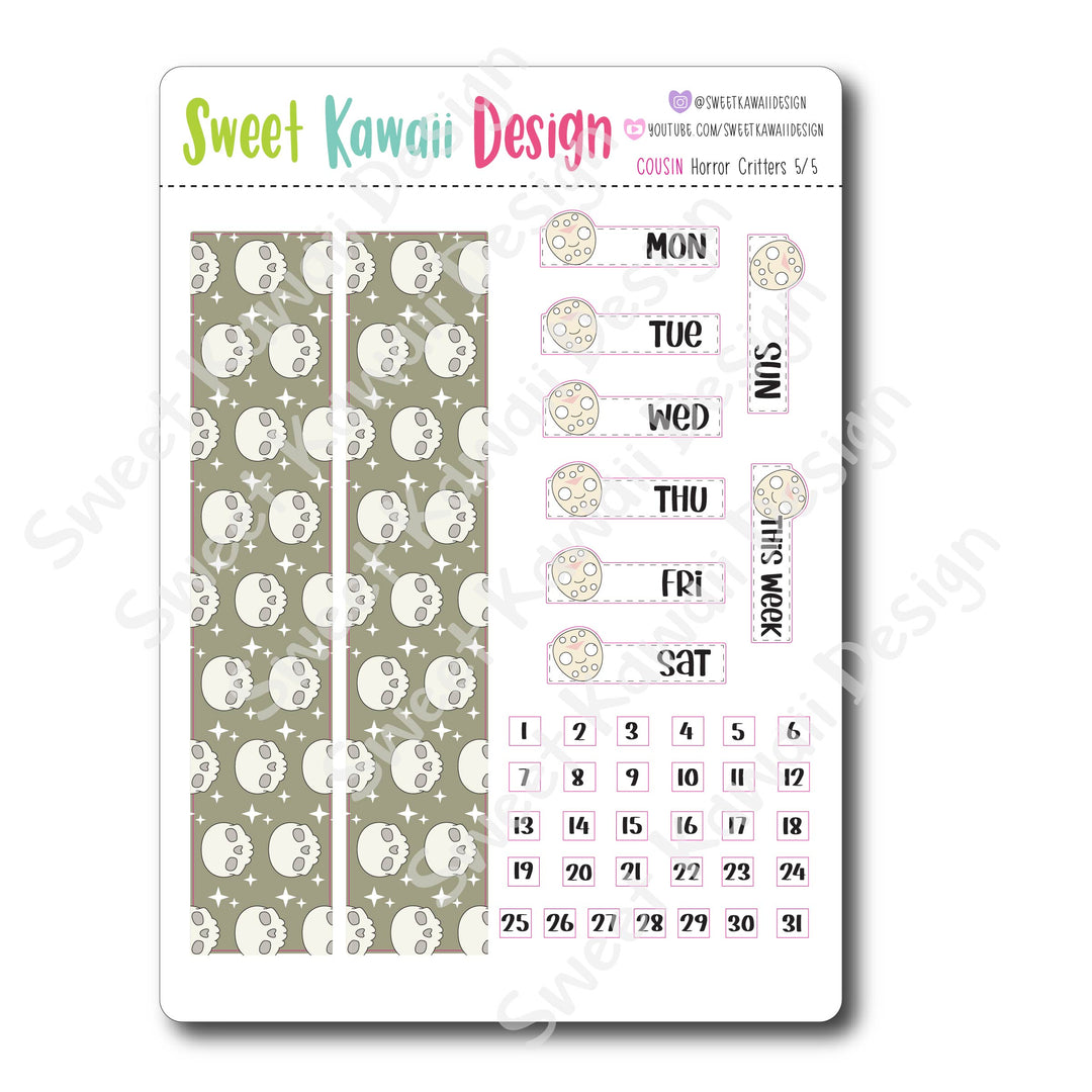 Weekly Kit  - Horror Critters COUSIN