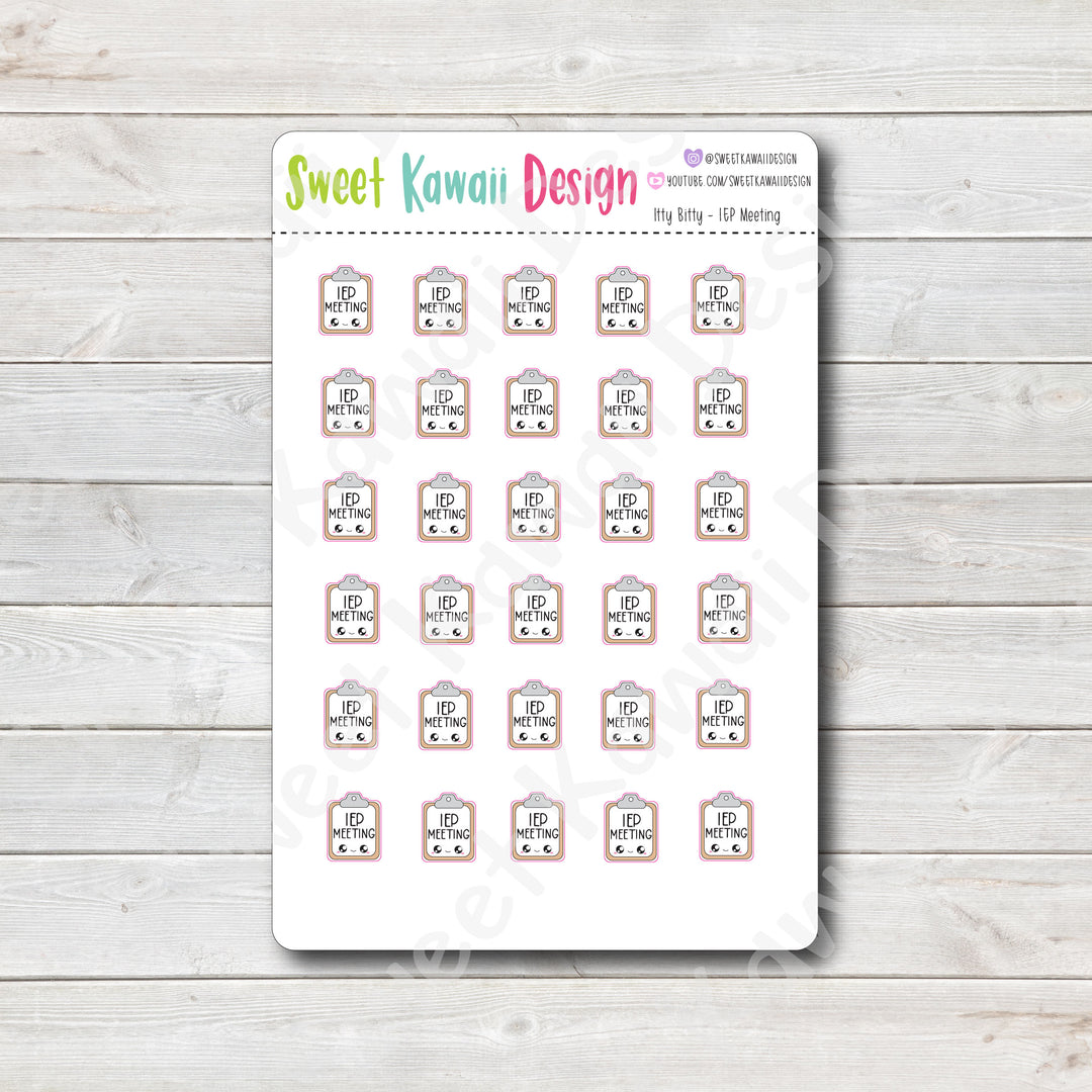 Kawaii IEP Meeting Stickers