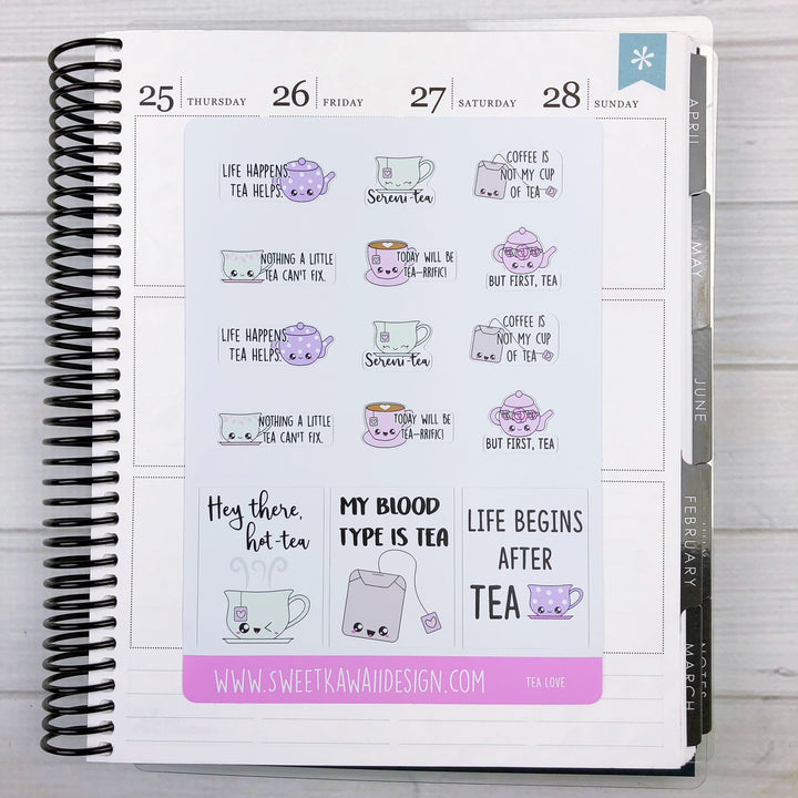 Kawaii Tea Love Stickers