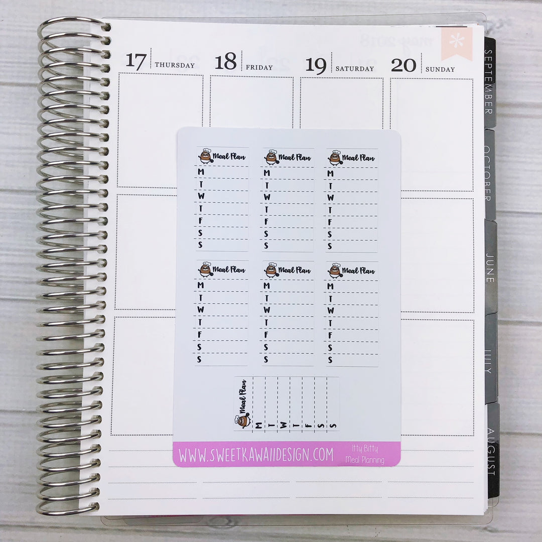 Kawaii Meal Planning Stickers