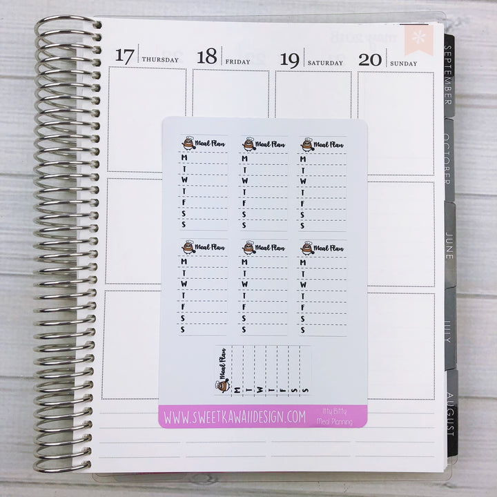 Kawaii Meal Planning Stickers