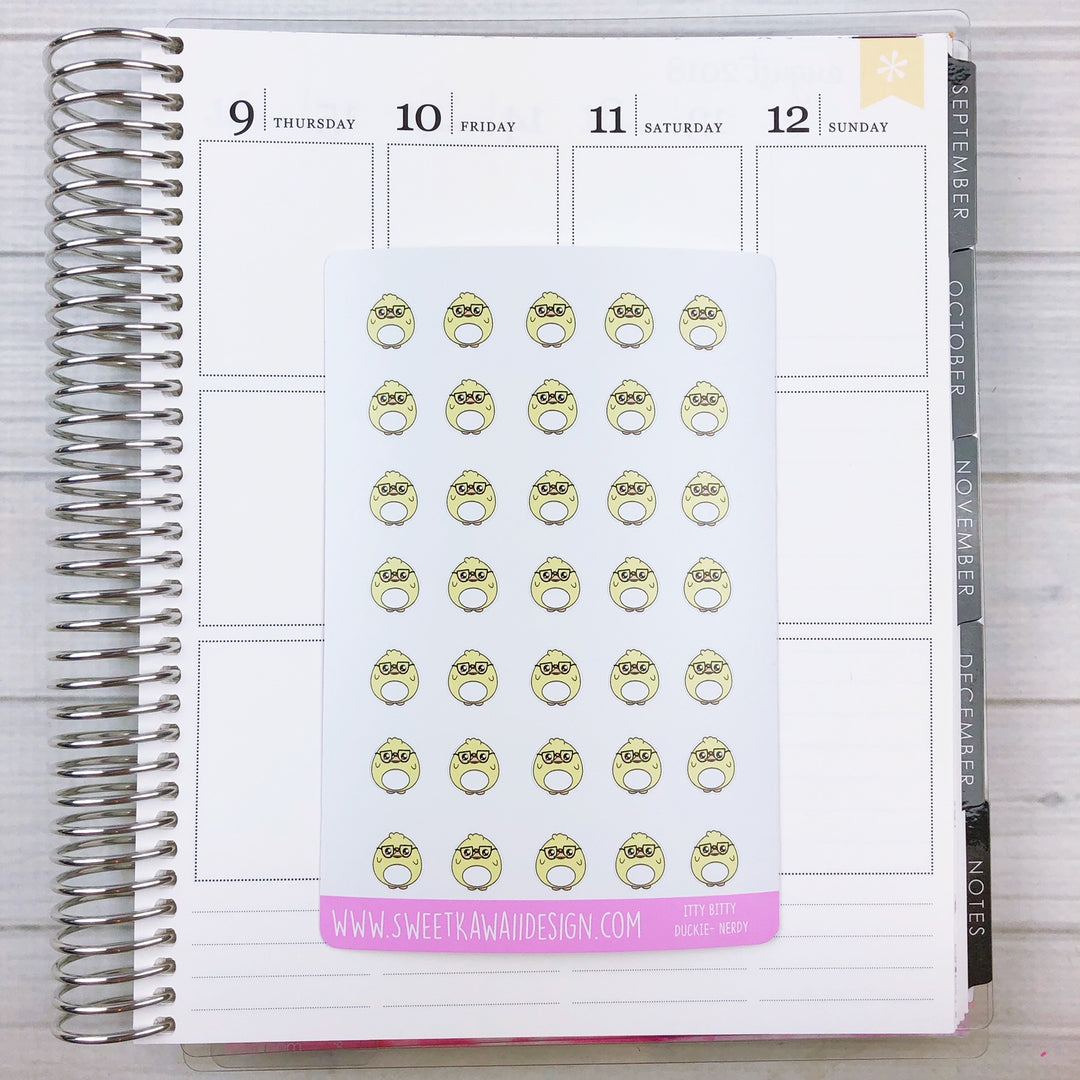 Kawaii Duckie Stickers - Nerdy